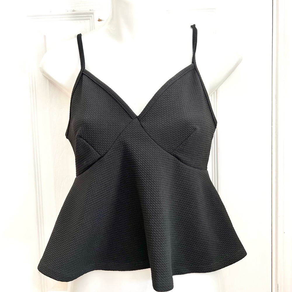 Textured Fit & Flare Crop Top
